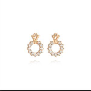 EARRINGS ZIRCONIA + GOLD ROSÉ PLATED IPSY Bag
